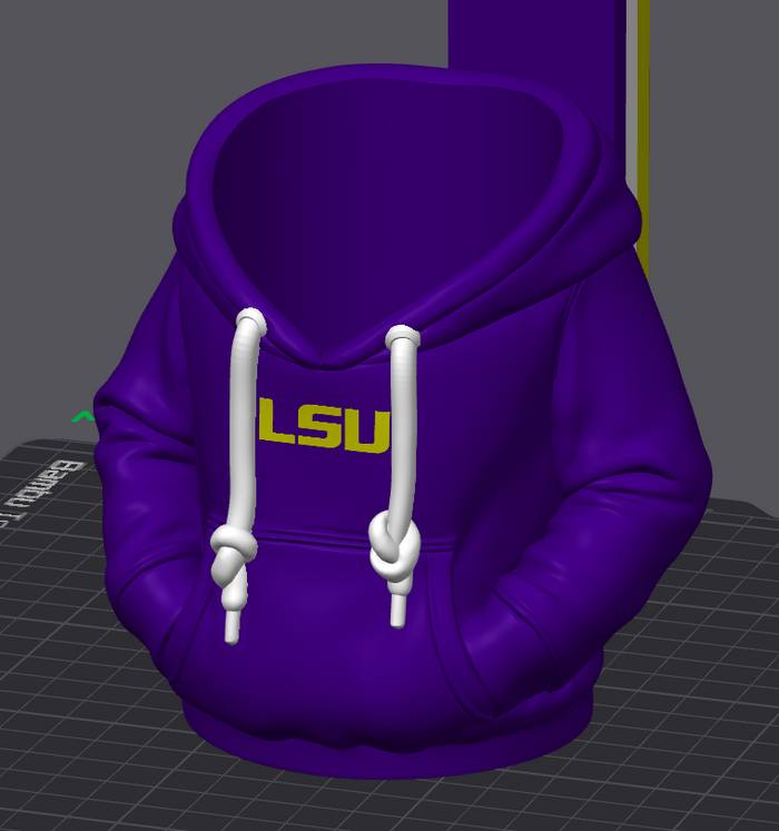 LSU Hoodie Koozie & Pen Holder