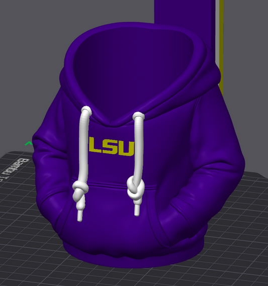 LSU Hoodie Koozie & Pen Holder