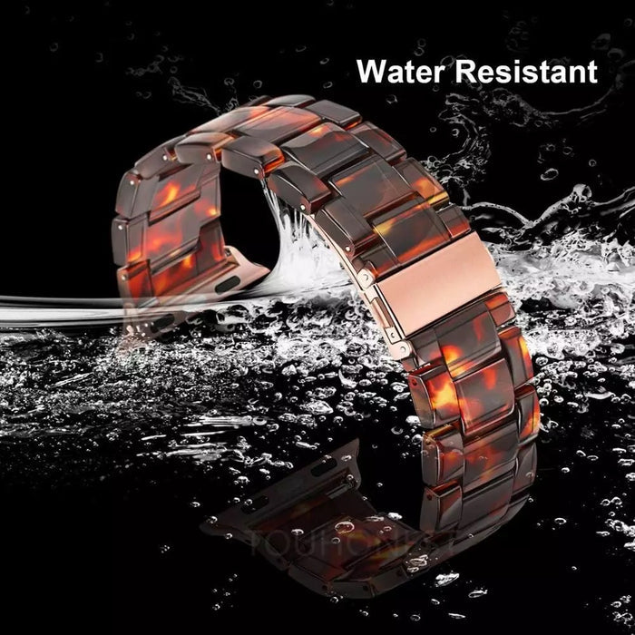 Luxurious Resin Link Band For Apple Watch Multiple Colors Available — Lighter than stainless steel metal band.Unique light and slim design makes the watch strap thinner more flexible.You will get t...