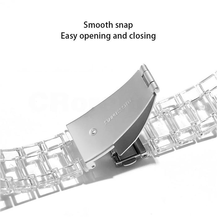 Luxurious Resin Link Band For Apple Watch Multiple Colors Available — Lighter than stainless steel metal band.Unique light and slim design makes the watch strap thinner more flexible.You will get t...