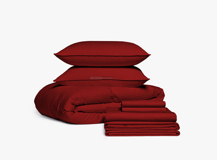 Burgundy Bedding in a bag