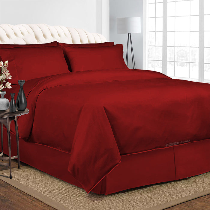 burgundy bedding in a bag set