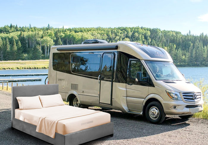 Luxury 1200 Thread Count Peach RV Sheets Set 100% Egyptian Cotton