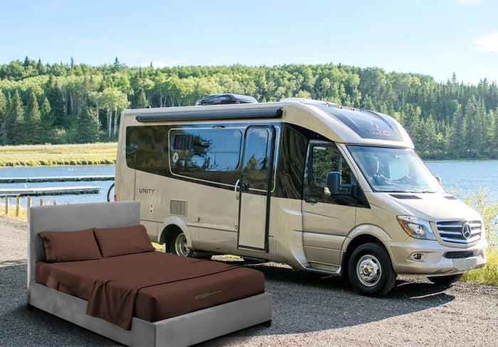 Chocolate Brown RV king sheets