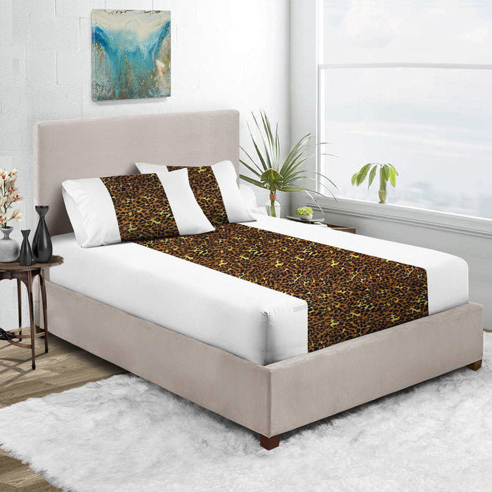 Leopard Print & White Contrast Fitted Sheet