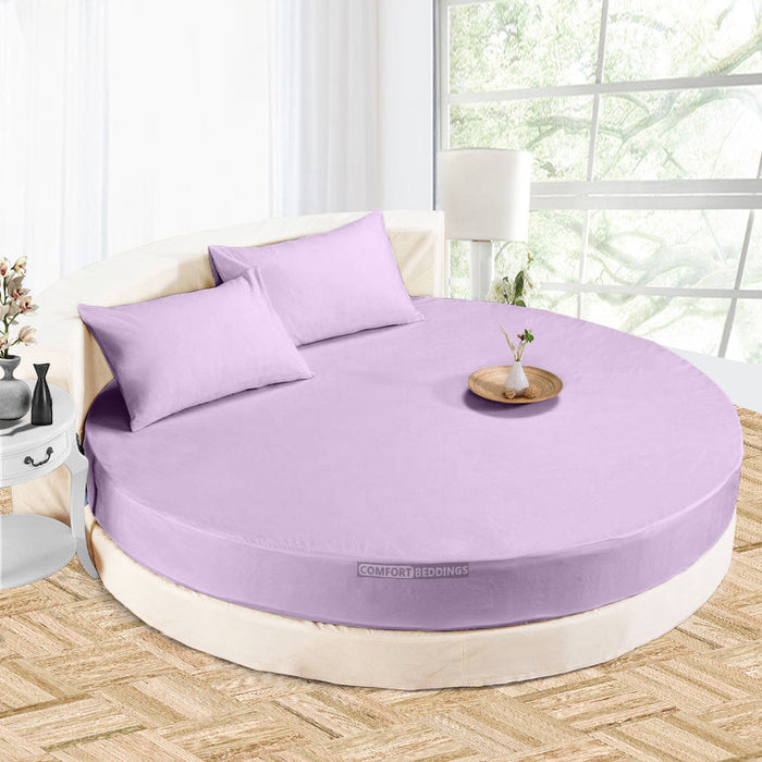 Lilac Round Bed Sheets