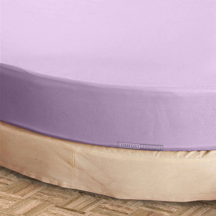 Lilac Round Bed Sheets