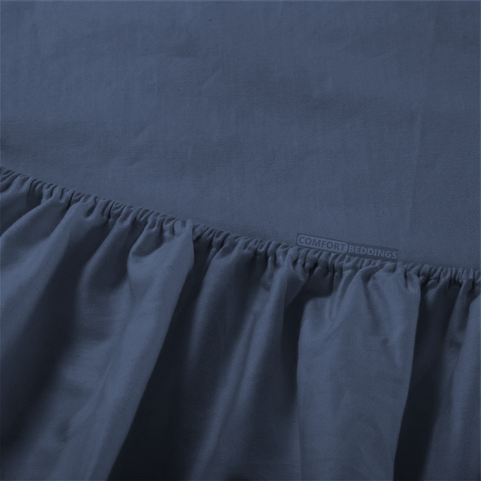 Luxury Mediterranean Blue Round Sheets 100% Egyptian Cotton
