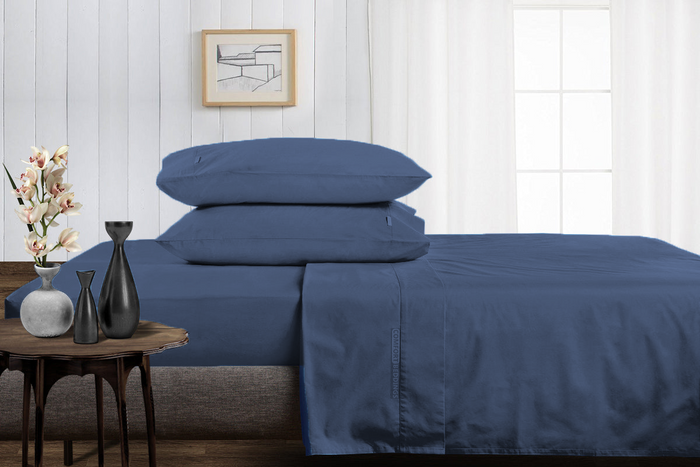 Luxury Mediterranean Blue Split Sheets 100% Egyptian Cotton