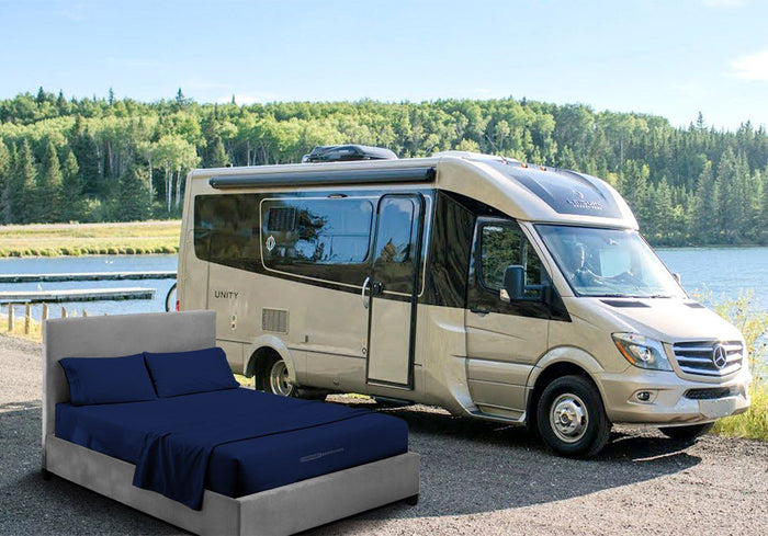 Navy Blue RV Sheets Set