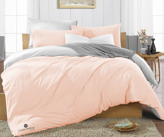 Peach Reversible Duvet Covers