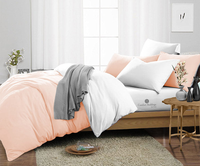 Peach Reversible Duvet Covers