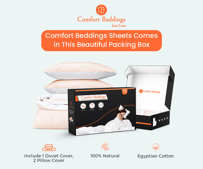 Peach Reversible Duvet Covers