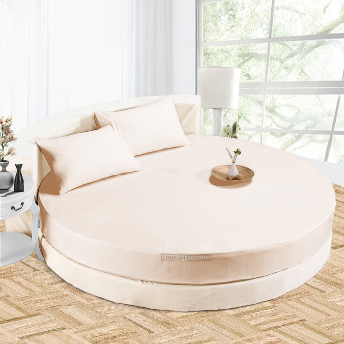 Peach Round Bed Sheets