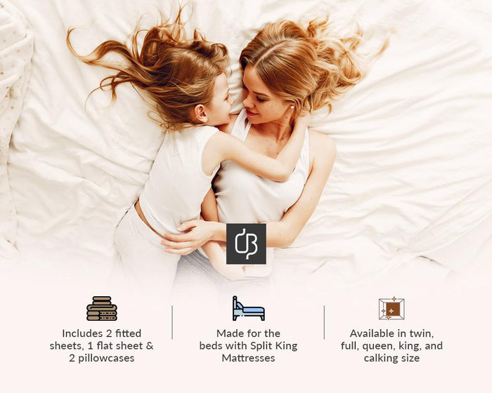 Luxury Peach Split Bed Sheets Set 100% Egyptian Cotton