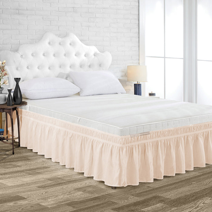 Peach Wrap around bed skirts