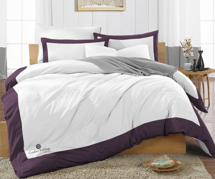 Plum Two Tone Duvet Cover