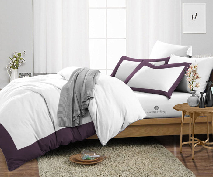 Plum Two Tone Duvet Cover