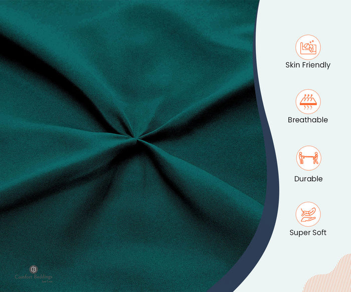Teal Pinch Pleat Duvet Cover