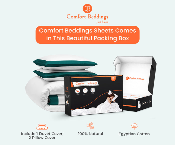 Teal Two Tone Duvet Cover