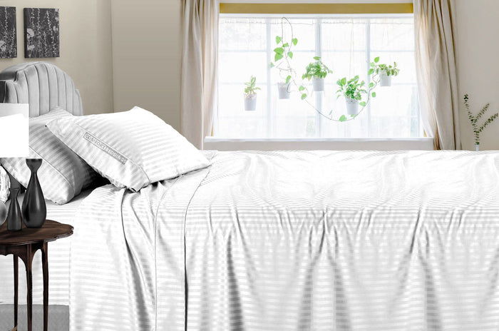 White Stripe Sheets Set
