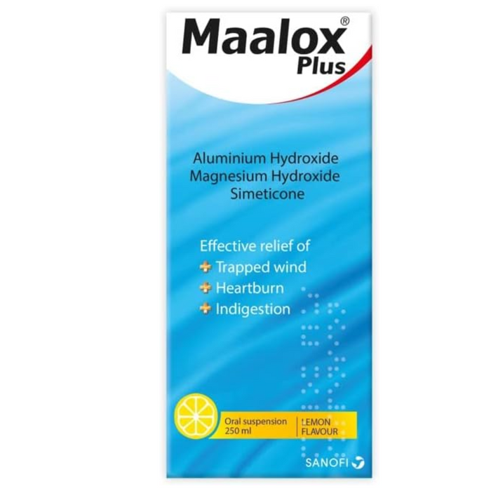 Maalox Plus Suspension Lemon Flavour 250ml (D)