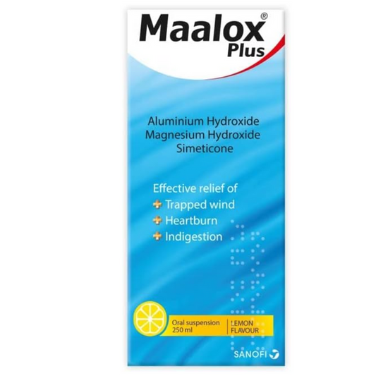 Maalox Plus Suspension Lemon Flavour 250ml (D)