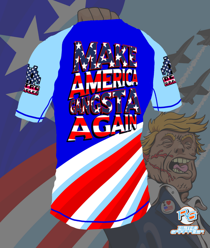 Trump Rash Guard Mockup back