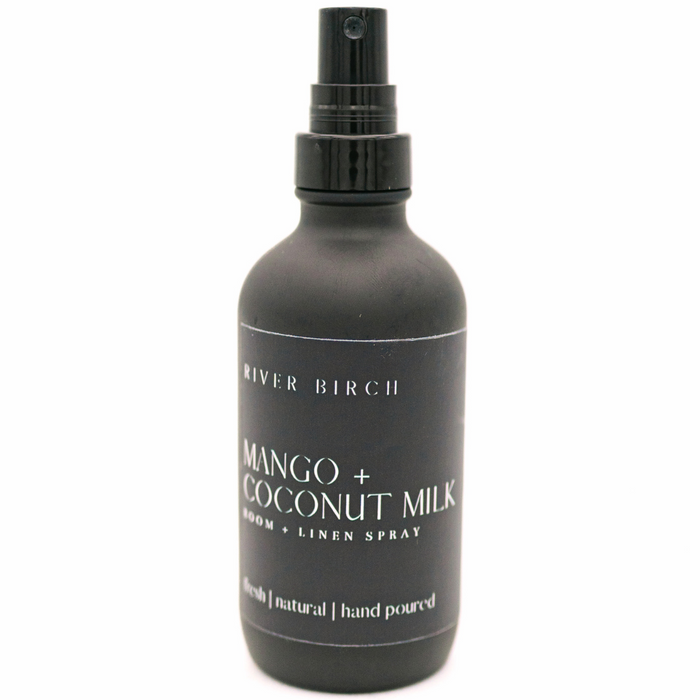 Mango + Coconut Milk - 4 oz Black Glass Room + Linen Spray