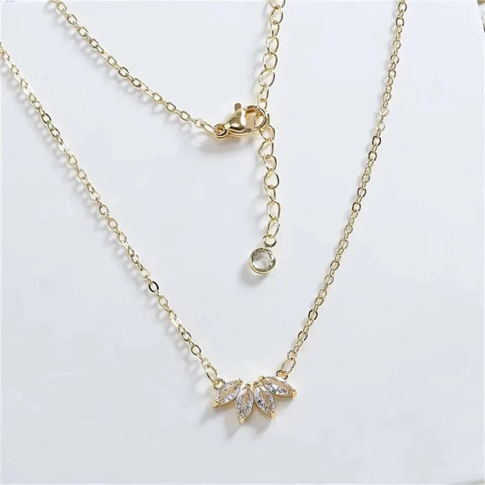 Wedding Jewelry - Minimalist Cubic Zirconia Bridal Necklace - Available in Gold and Silver