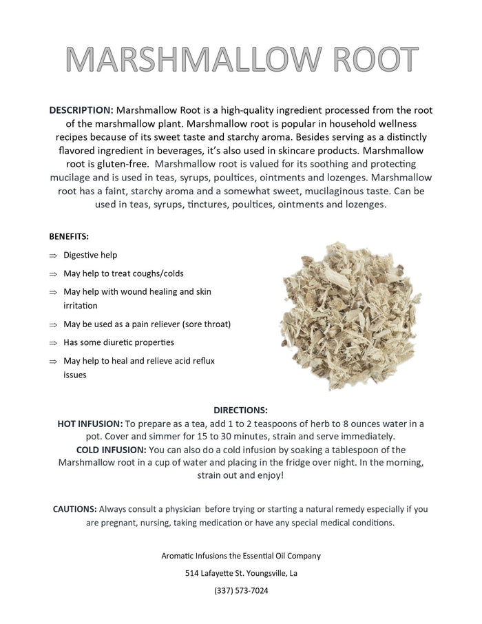 Marshmallow Root Cut OR