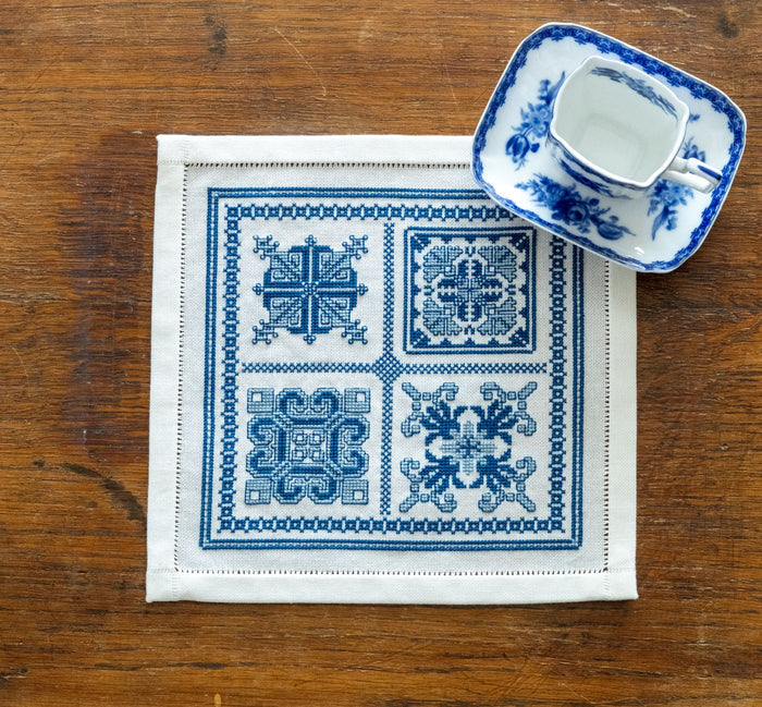 Mediterranean Sampler cross stitch folk embroidery kit