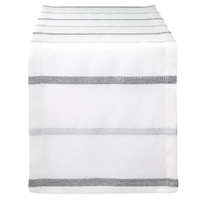 Metallic Band Runner - Elegant Linen