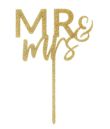 Mr and Mrs Acrylic Cake Topper