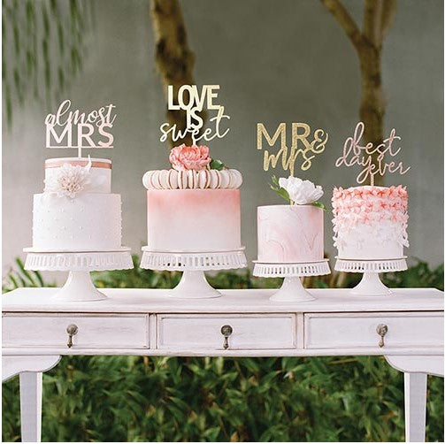 Mr and Mrs Acrylic Cake Topper