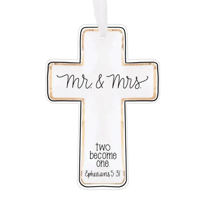Mr. & Mrs. Two Become One Cross