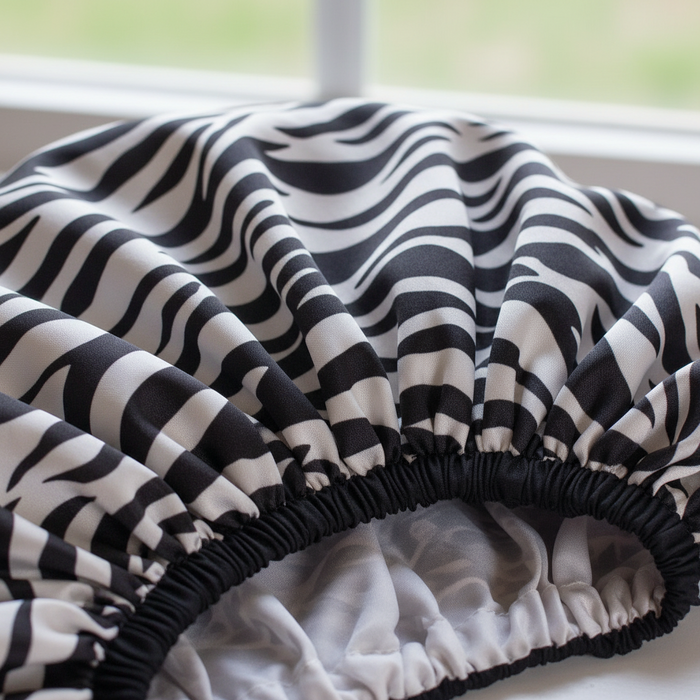 Ms. Remi Satin Day & Night Cap X-Jumbo, Zebra Print