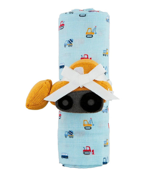 Mud Pie Car Swaddle & Rattle