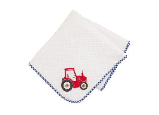 Mud Pie Tractor Quilted Blanket