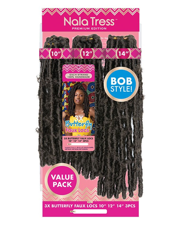 Nala Tress Butterfly Faux Locs 10" 12" 14" 3x