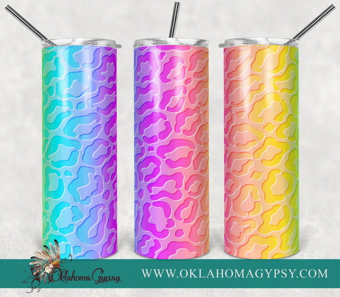 Neon Leopard Digital File Wraps