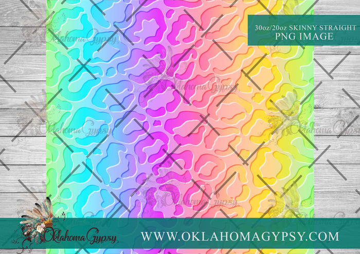 Neon Leopard Digital File Wraps