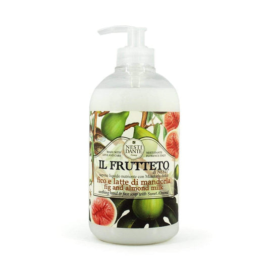 Nesti Dante fig & almond milk liquid soap, 500 ml pump bottle with label