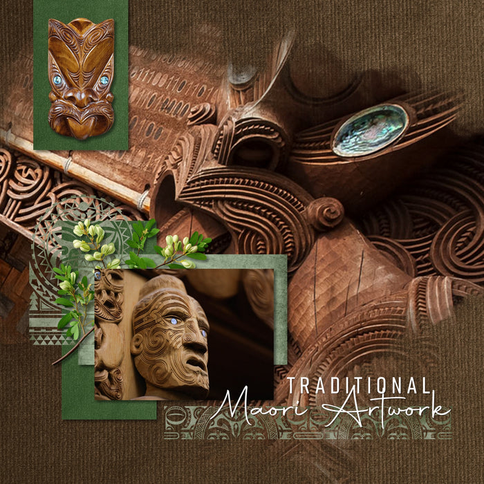Highlight your vacation memories with these digital art tribal and Aboriginal tattoos by Lucky Girl Creative. Great for digital scrapbooking holidays to New Zealand and Australia and exploring indigenous life throughout Polynesia! The embellishments can be used as is, colorized, and filled with your favorite photos.