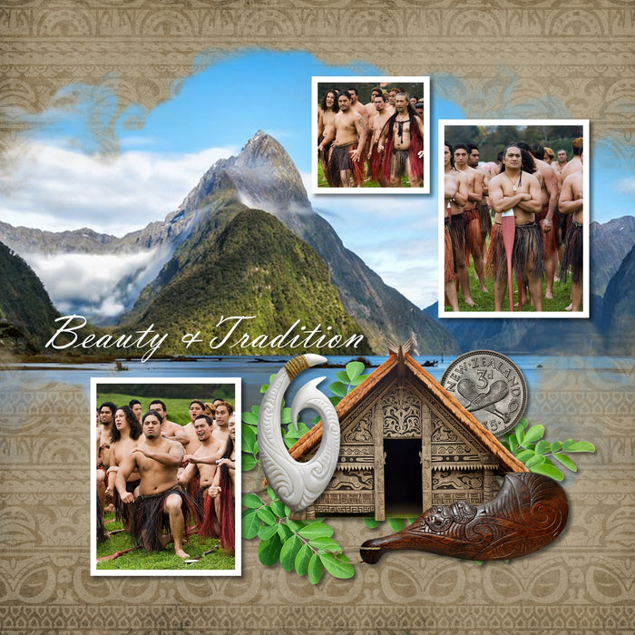 Highlight your vacation memories with these digital art grunge papers by Lucky Girl Creative. Great for digital scrapbooking holidays to New Zealand and Australia and exploring indigenous life! Can be used for everyday pages, too!