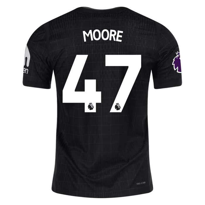 Nike Moore Tottenham Hotspur Authentic Away Jersey 25/26 w/ EPL Patch (Black/Iron) | SoccerWearhouse