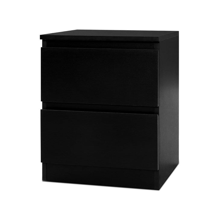 NNEDSZ Bedside Tables Drawers Side Table Bedroom Furniture Nightstand Black Lamp