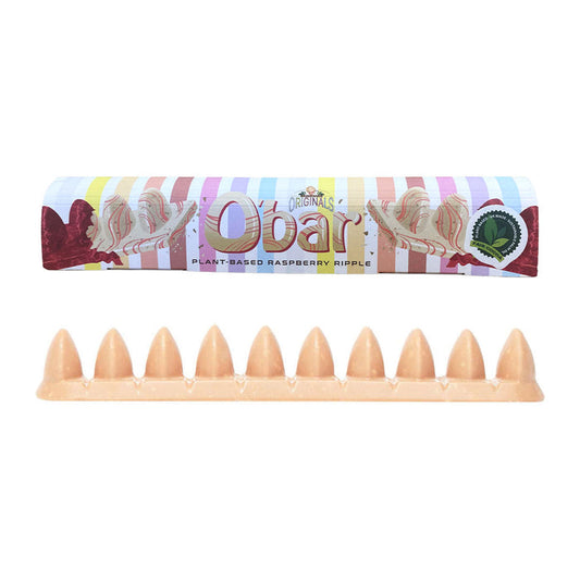 White chocolate o'bar on a white background.