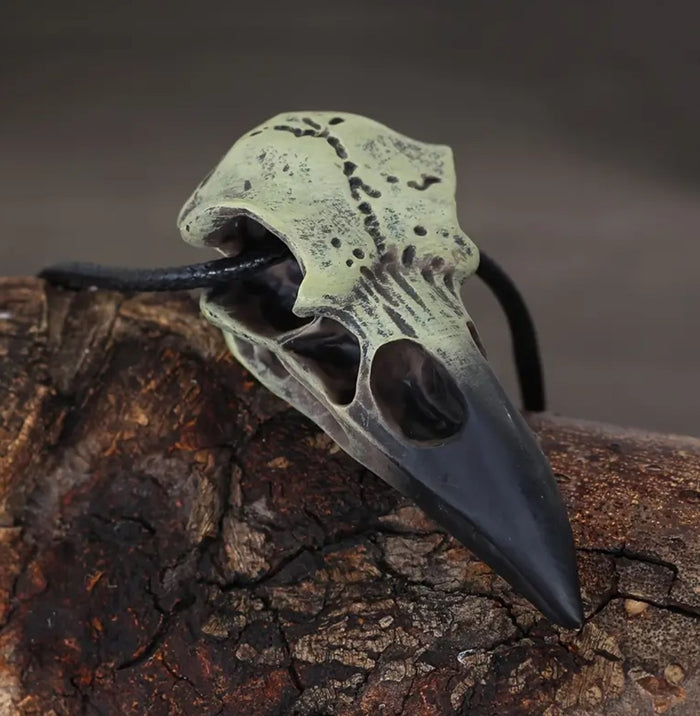 Odin's Raven Skull Pendant Necklace