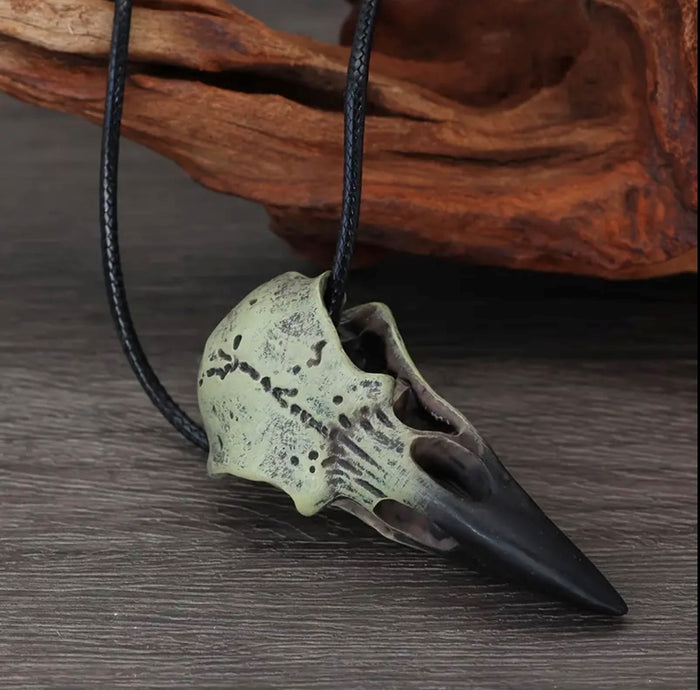 Odin's Raven Skull Pendant Necklace